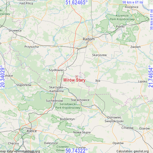 Mirów Stary on map