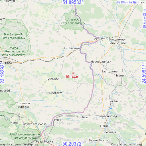 Mircze on map