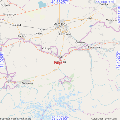 Pulgon on map