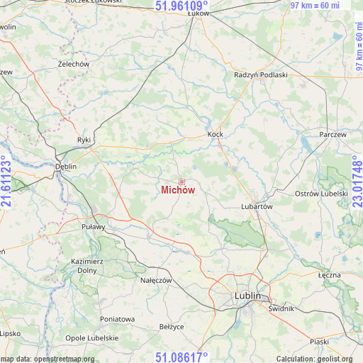 Michów on map