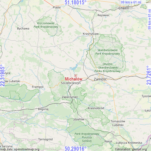 Michałów on map