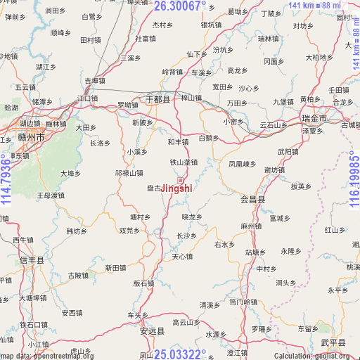 Jingshi on map