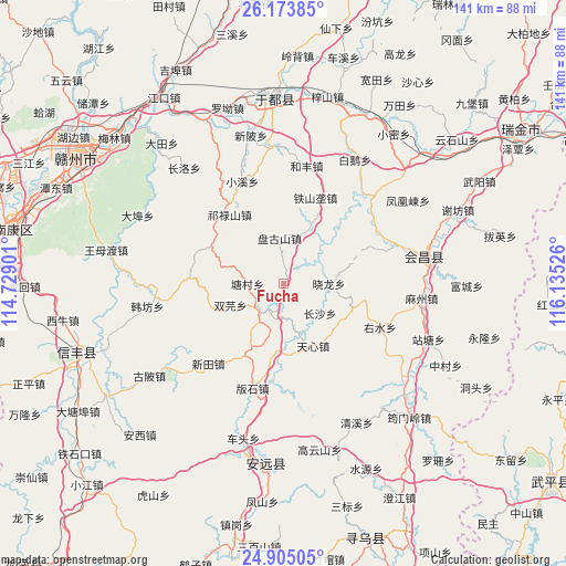 Fucha on map