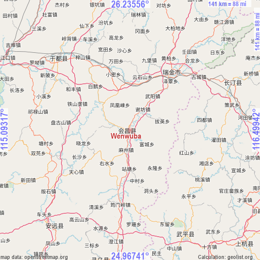 Wenwuba on map