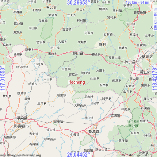 Hecheng on map