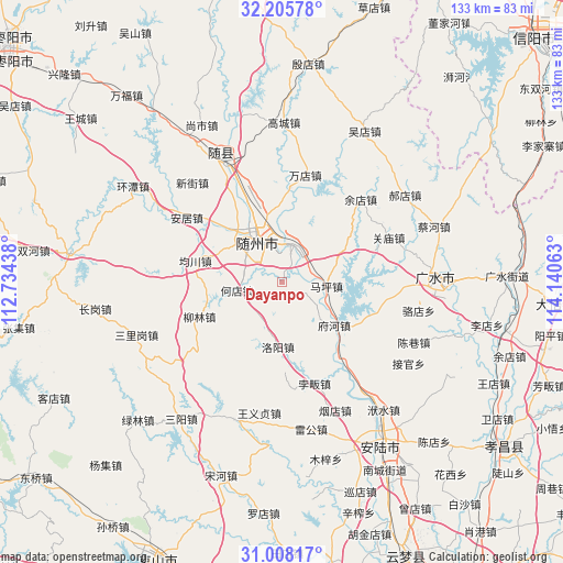 Dayanpo on map