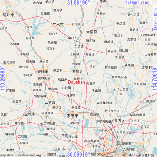 Doushan on map