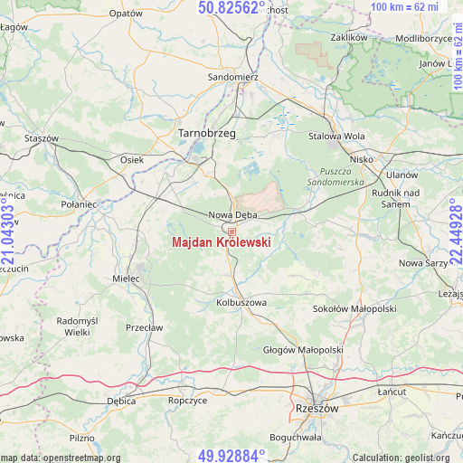 Majdan Królewski on map