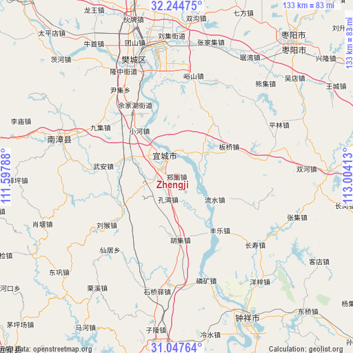 Zhengji on map