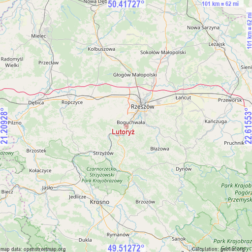 Lutoryż on map