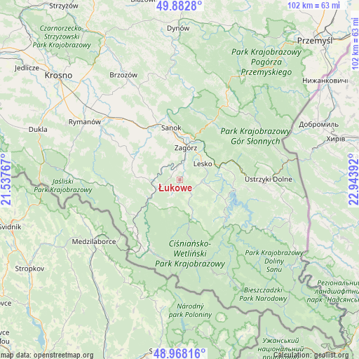 Łukowe on map