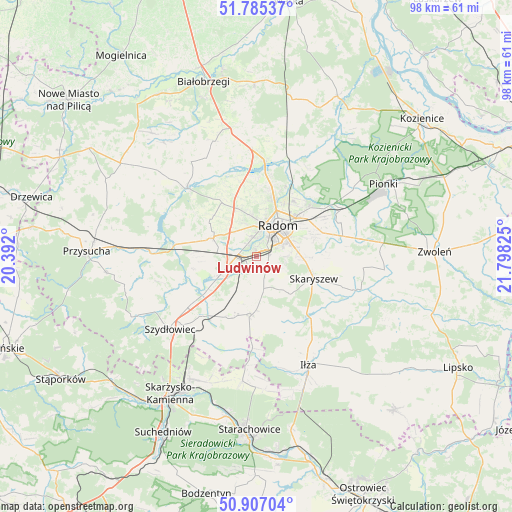 Ludwinów on map