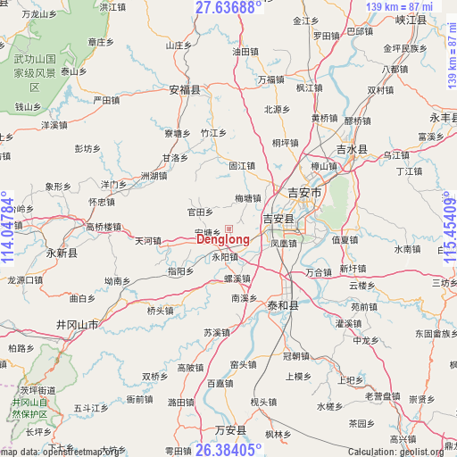 Denglong on map