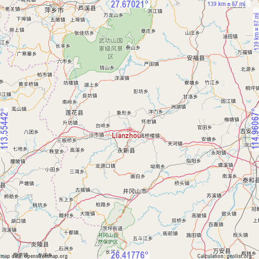 Lianzhou on map