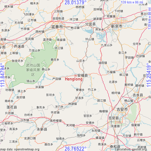 Henglong on map