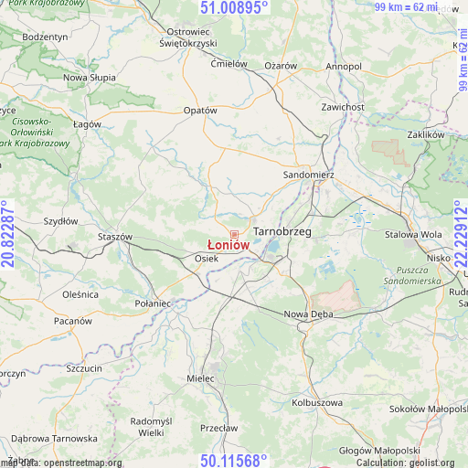 Łoniów on map