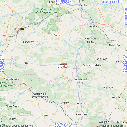 Lipsko on map