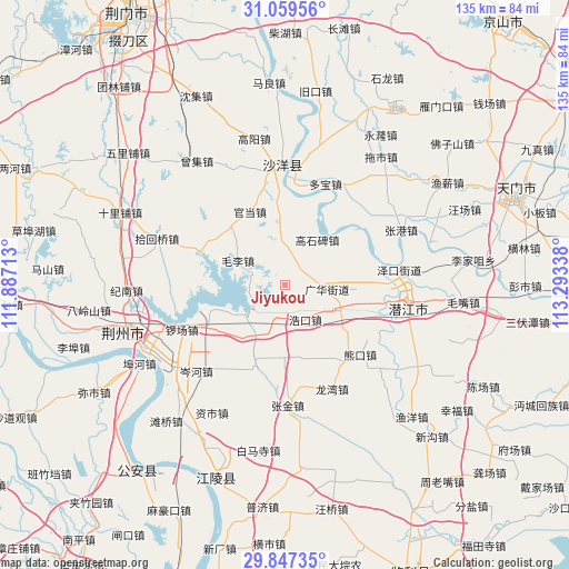 Jiyukou on map