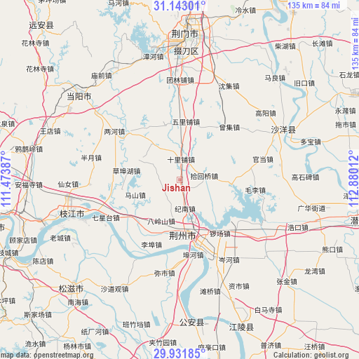 Jishan on map