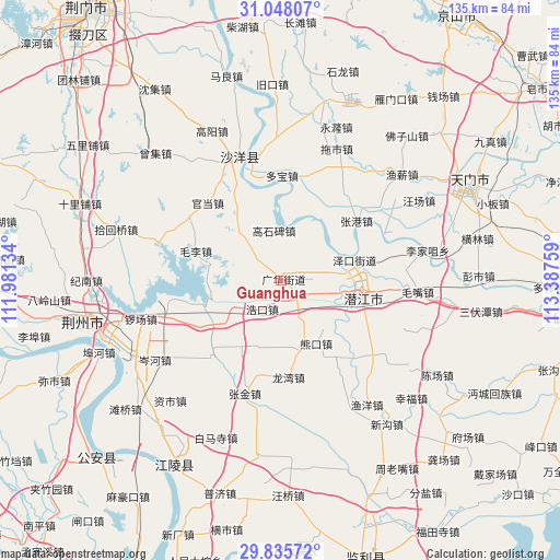 Guanghua on map