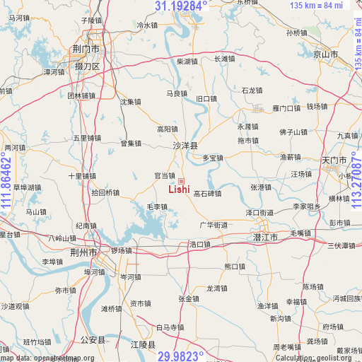 Lishi on map