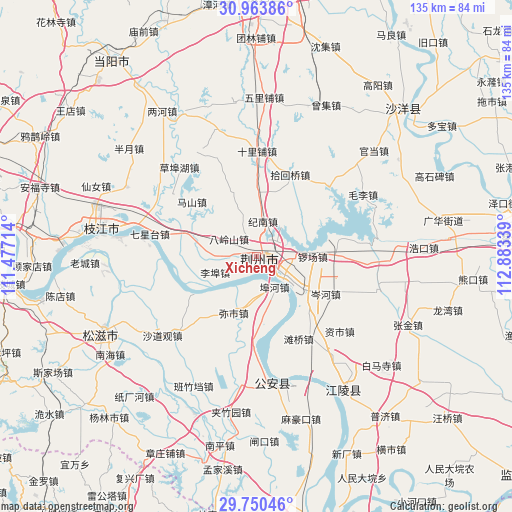 Xicheng on map