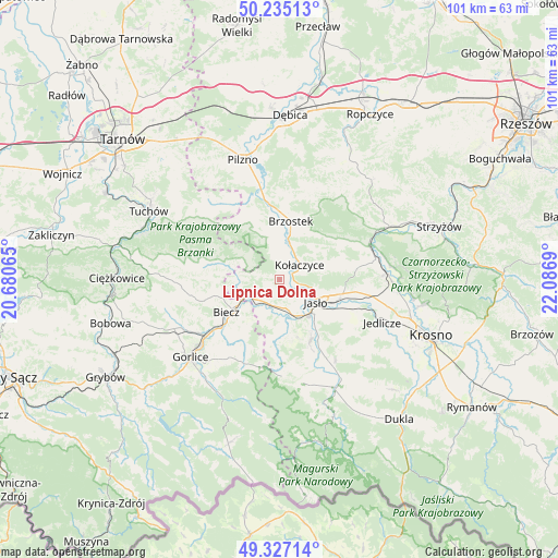 Lipnica Dolna on map