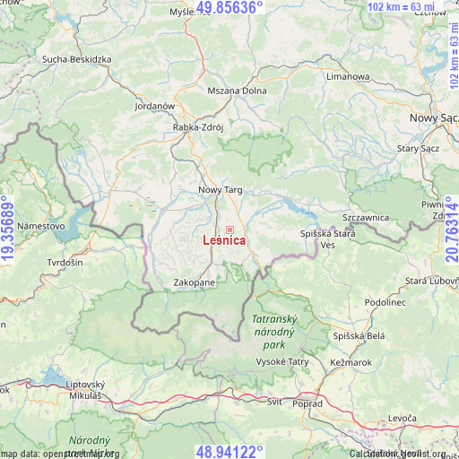 Leśnica on map