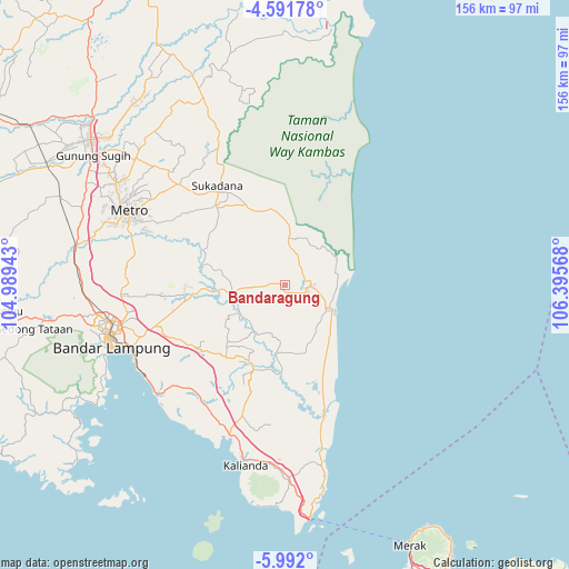 Bandaragung on map