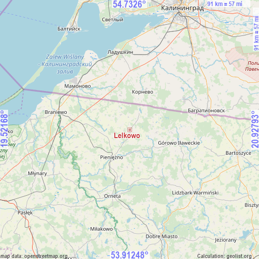 Lelkowo on map