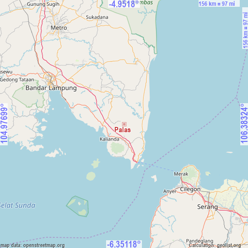 Palas on map