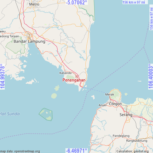 Penengahan on map