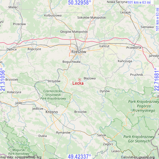 Lecka on map