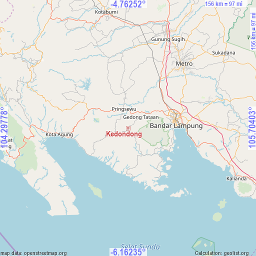 Kedondong on map