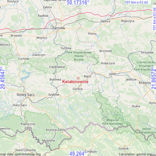 Kwiatonowice on map