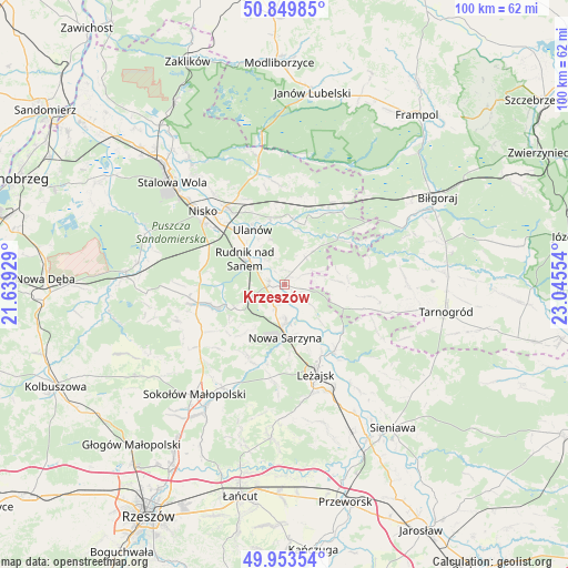 Krzeszów on map