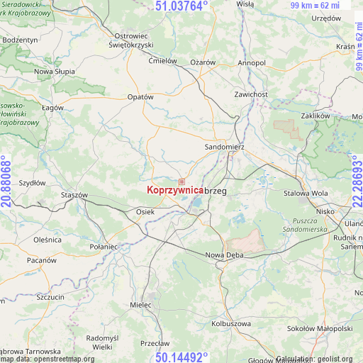 Koprzywnica on map