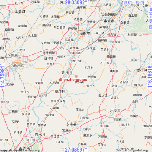 Shenzhengqiao on map