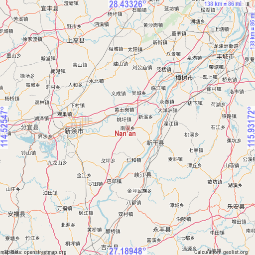 Nan’an on map