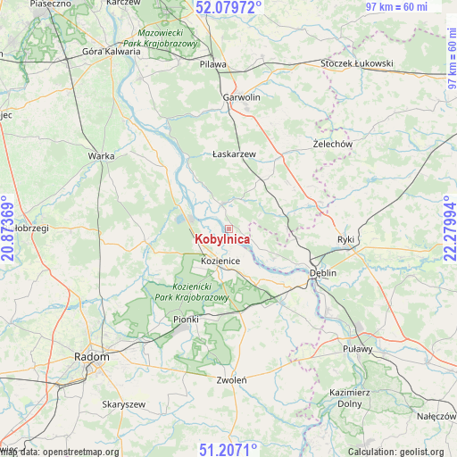 Kobylnica on map