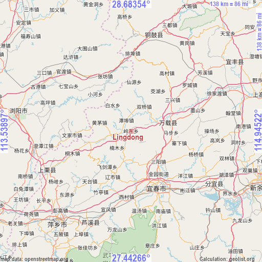 Lingdong on map