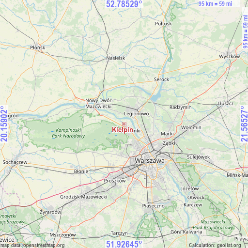 Kiełpin on map