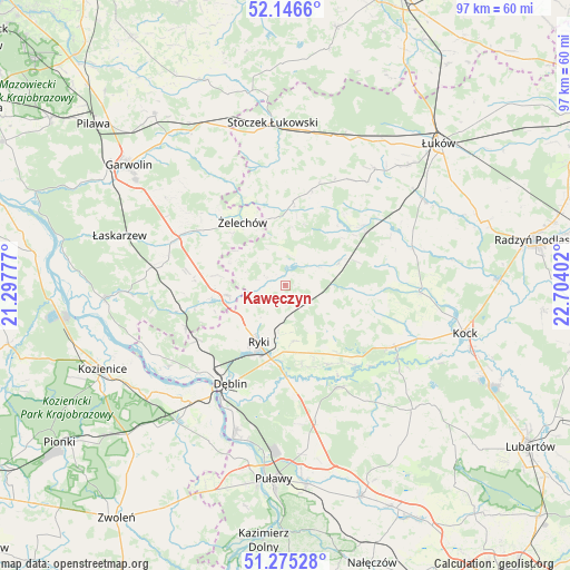 Kawęczyn on map