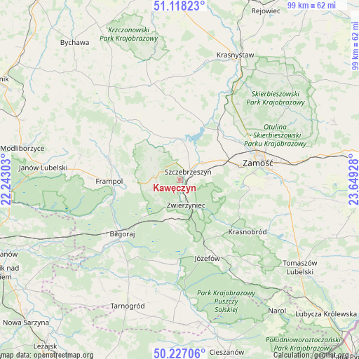 Kawęczyn on map