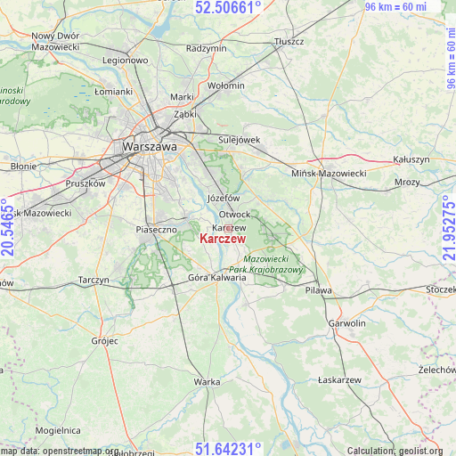 Karczew on map