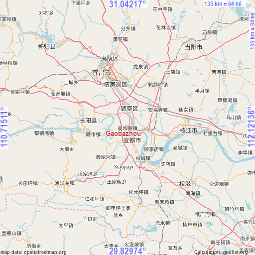 Gaobazhou on map