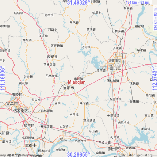 Miaoqian on map