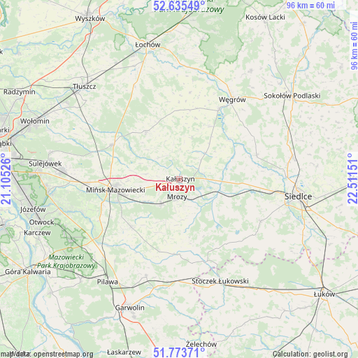 Kałuszyn on map