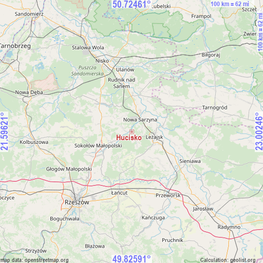 Hucisko on map