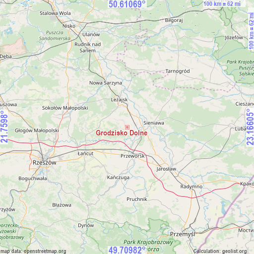 Grodzisko Dolne on map